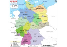 Germany Map in Spanish