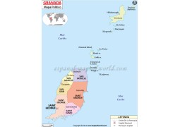 Grenada Map in Spanish