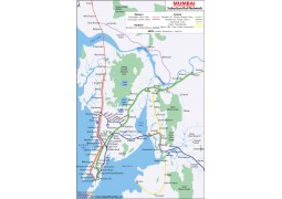Mumbai Suburban Rail Network Map, Maharashtra